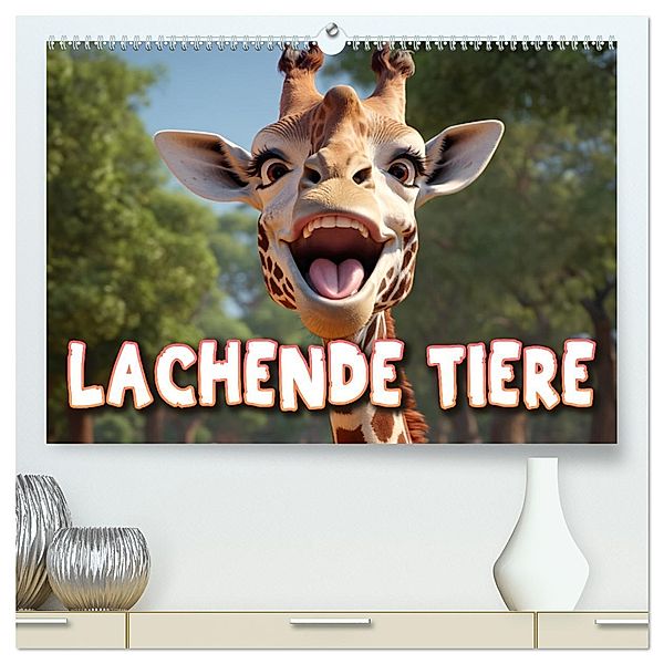 Lachende Tiere (hochwertiger Premium Wandkalender 2025 DIN A2 quer), Kunstdruck in Hochglanz, Calvendo