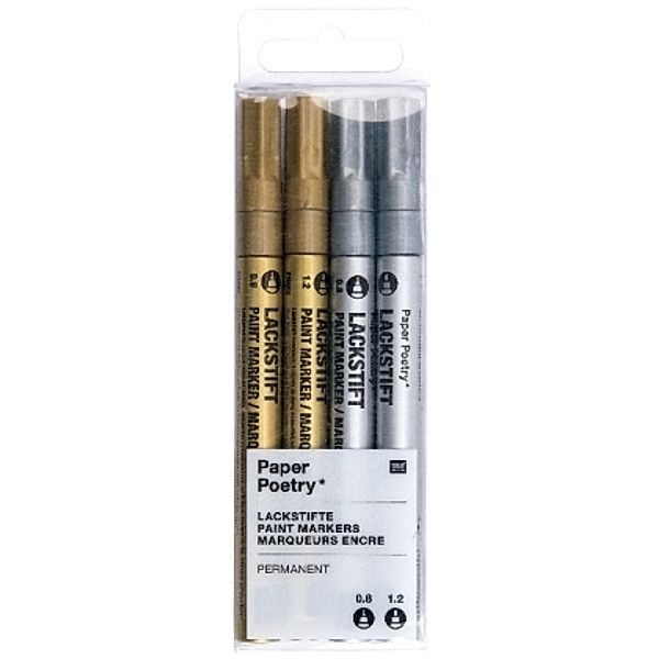 Lackmarker Set, Gold/Silber