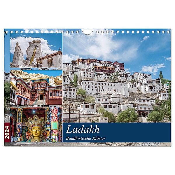Ladakh - Buddhistische Klöster (Wandkalender 2024 DIN A4 quer), CALVENDO Monatskalender, Thomas Leonhardy