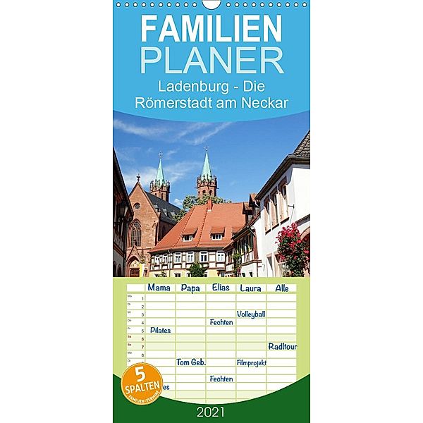 Ladenburg - Die Römerstadt am Neckar - Familienplaner hoch (Wandkalender 2021 , 21 cm x 45 cm, hoch), Ilona Andersen