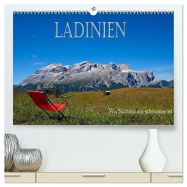 Ladinien - Wo Südtirol am schönsten ist (hochwertiger Premium Wandkalender 2024 DIN A2 quer), Kunstdruck in Hochglanz, Hans Pfleger