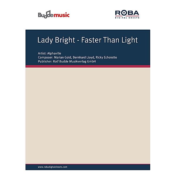 Lady Bright - Faster Than Light, Marian Gold, Bernhard Lloyd, Ricky Echolette