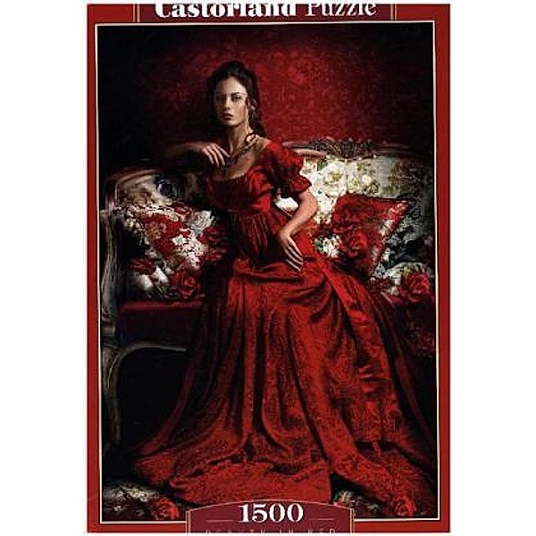 Lady in rotem Kleid (Puzzle)