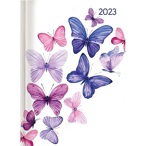 Ladytimer Butterfly 2023 - Schmetterling - Taschenkalender A6 (10,7x15,2 cm) - Weekly - 192 Seiten - Notiz-Buch - Termin