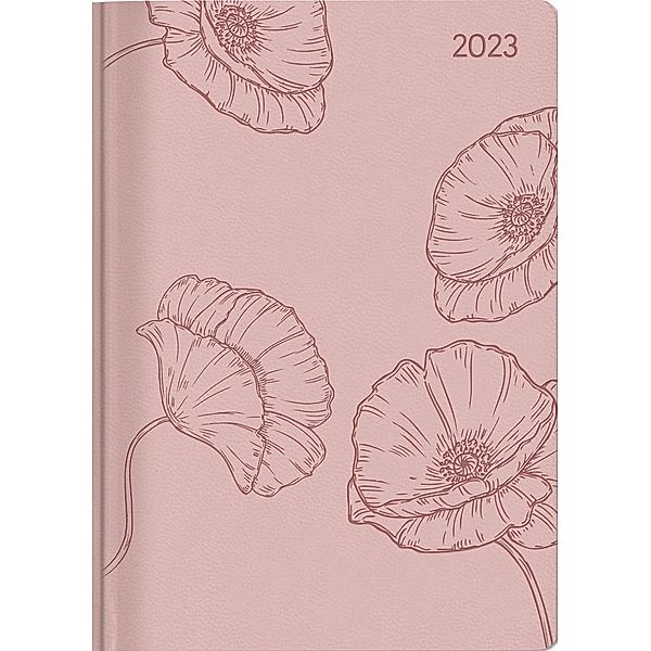 Ladytimer Deluxe Salmon 2023 - Taschen-Kalender A6 (10,7x15,2 cm) - Tucson Einband - mit Motivprägung - Weekly - 128 Sei