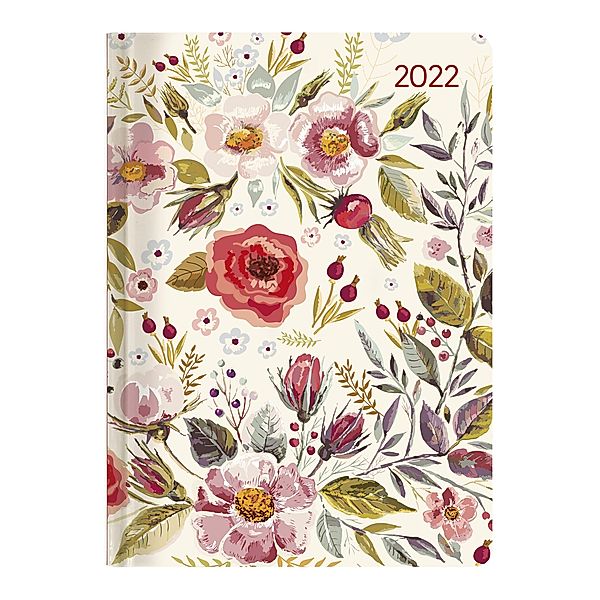 Ladytimer Flower Field 2022 - Blume - Taschenkalender A6 - Weekly - 192 Seiten - Notiz-Buch - Termin-Planer - Alpha Edit