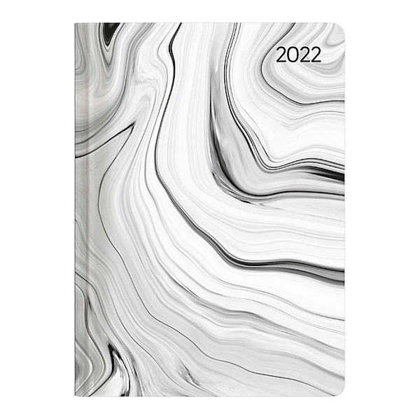 Ladytimer Marble 2022 - Marmor - Taschenkalender A6 (10,7x15,2 cm) - Weekly - 192 Seiten - Notiz-Buch - Termin-Planer - Alpha Edition