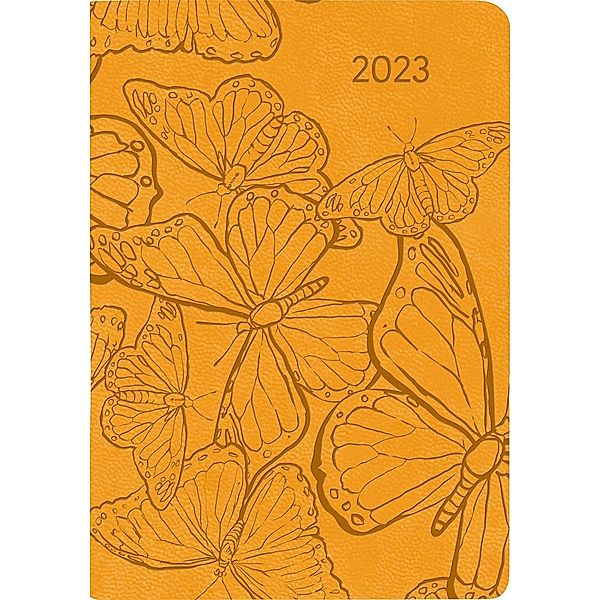 Ladytimer Mini Deluxe Honey 2023 - Taschen-Kalender 8x11,5 cm - Tucson Einband - Motivprägung Spruch - Weekly - 144 Seit