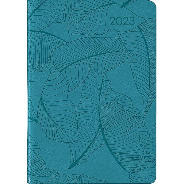 Ladytimer Mini Deluxe Turquoise 2023 - Taschen-Kalender 8x11,5 cm - Tucson Einband - mit Motivprägung - Weekly - 144 Sei