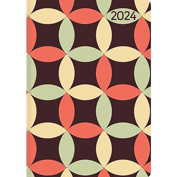 Ladytimer Mini Retro 2024 - Taschen-Kalender 8x11,5 cm - Muster - Weekly - 144 Seiten - Notiz-Buch - Alpha Edition