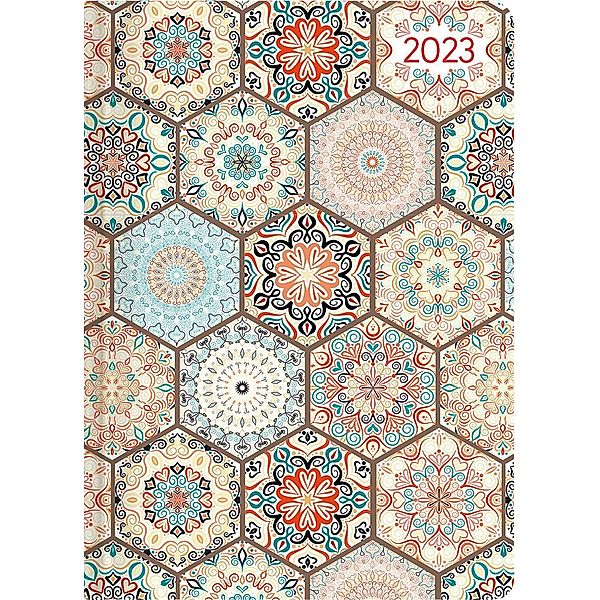 Ladytimer Oriental Pattern 2023 - Taschenkalender A6 (10,7x15,2 cm) - Weekly - 192 Seiten - Notiz-Buch - Termin-Planer -