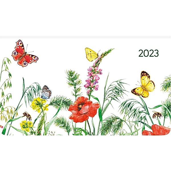 Ladytimer Pad Butterflies 2023 - Taschen-Kalender 15,6x9 cm - Schmetterlinge - Weekly - 128 Seiten - Notiz-Buch - Alpha