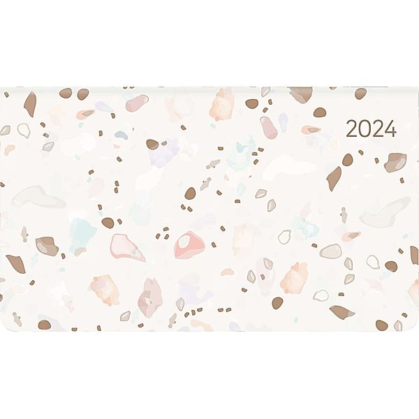 Ladytimer Pad Terrazzo 2024 - Taschen-Kalender 15,6x9 cm - Fliesen - Weekly - 128 Seiten - Notiz-Buch - Alpha Edition