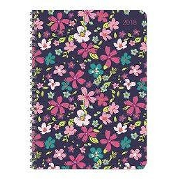 Ladytimer Ringbuch Flower Fabric 2018, ALPHA EDITION