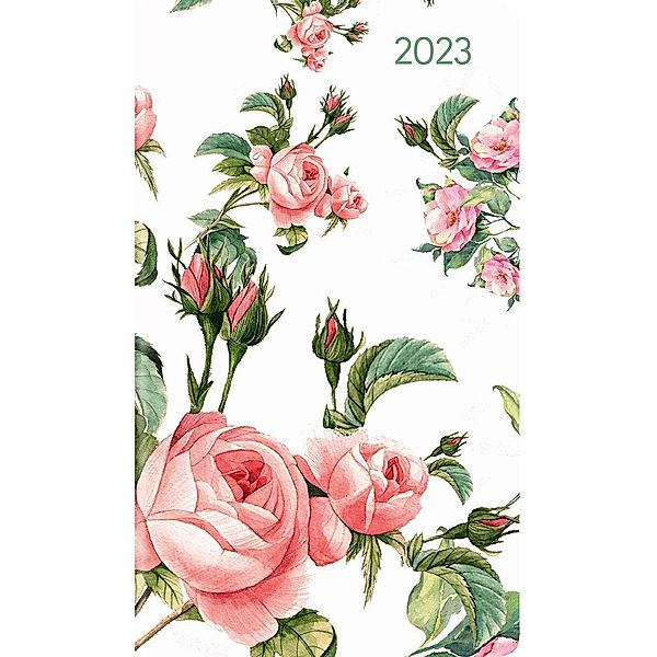 Ladytimer Slim Roses 2023 - Taschen-Kalender 9x15,6 cm - Rosen - Weekly - 128 Seiten - Notiz-Buch - Alpha Edition