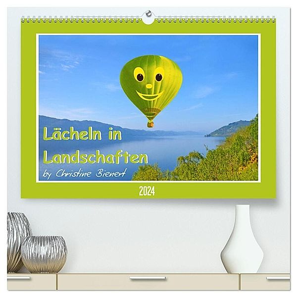Lächeln in Landschaften (hochwertiger Premium Wandkalender 2024 DIN A2 quer), Kunstdruck in Hochglanz, Christine Bienert