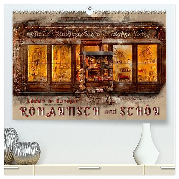 Läden in Europa - romantisch und schön (hochwertiger Premium Wandkalender 2024 DIN A2 quer), Kunstdruck in Hochglanz, Peter Roder