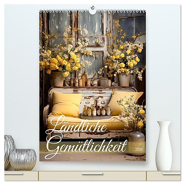 Ländliche Gemütlichkeit (hochwertiger Premium Wandkalender 2024 DIN A2 hoch), Kunstdruck in Hochglanz, Cathrin Illgen
