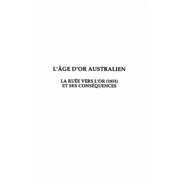 L'age d'or australien / Hors-collection, Michel Bernard-Agrel