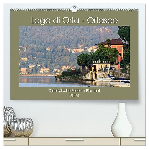 Lago di Orta - Ortasee (hochwertiger Premium Wandkalender 2024 DIN A2 quer), Kunstdruck in Hochglanz, we're photography / Werner Rebel