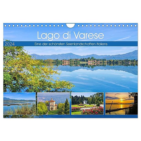 Lago di Varese - Eine der schönsten Seenlandschaften Italiens (Wandkalender 2024 DIN A4 quer), CALVENDO Monatskalender, LianeM