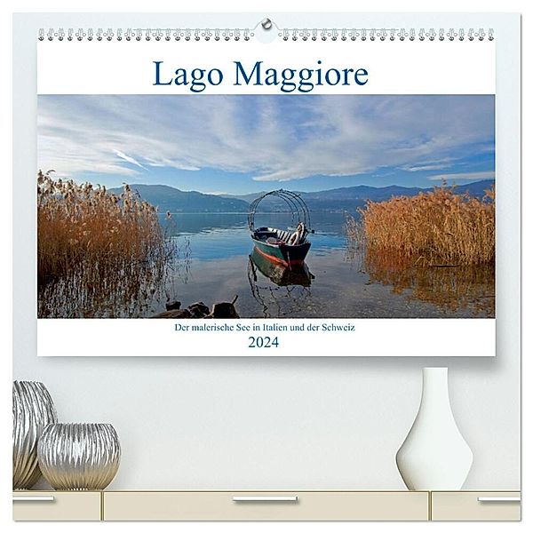 Lago Maggiore - Der malerische See in Italien und der Schweiz (hochwertiger Premium Wandkalender 2024 DIN A2 quer), Kunstdruck in Hochglanz, Joana Kruse