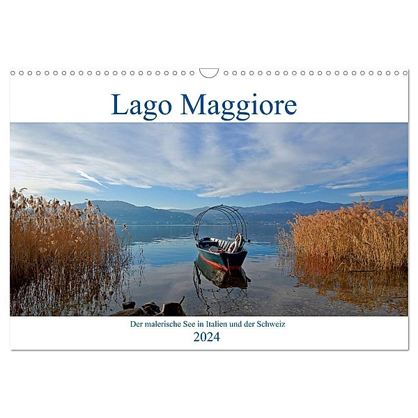 Lago Maggiore - Der malerische See in Italien und der Schweiz (Wandkalender 2024 DIN A3 quer), CALVENDO Monatskalender, Joana Kruse