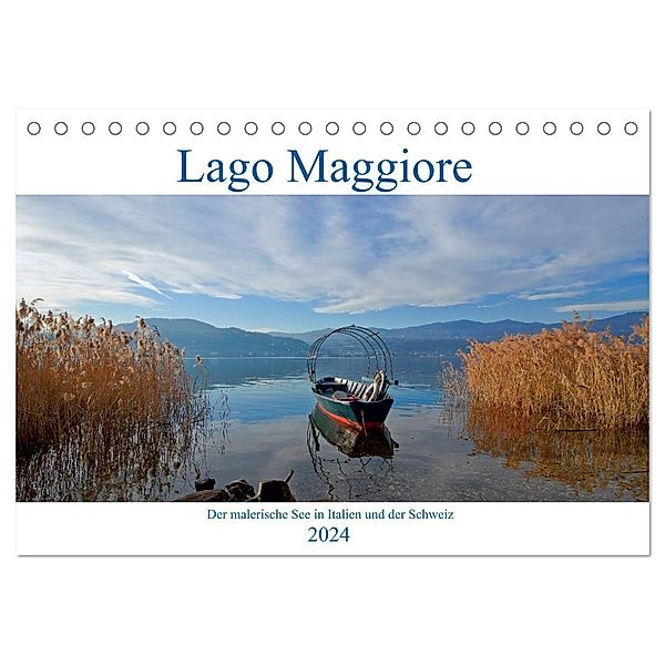 Lago Maggiore - Der malerische See in Italien und der Schweiz (Tischkalender 2024 DIN A5 quer), CALVENDO Monatskalender, Joana Kruse