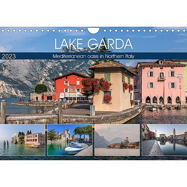 Lake Garda Mediterranean oasis in Northern Italy (Wall Calendar 2023 DIN A4 Landscape), Joana Kruse