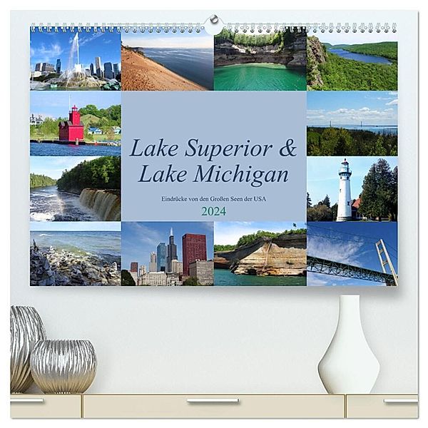 Lake Superior & Lake Michigan (hochwertiger Premium Wandkalender 2024 DIN A2 quer), Kunstdruck in Hochglanz, Martin Rothenhöfer