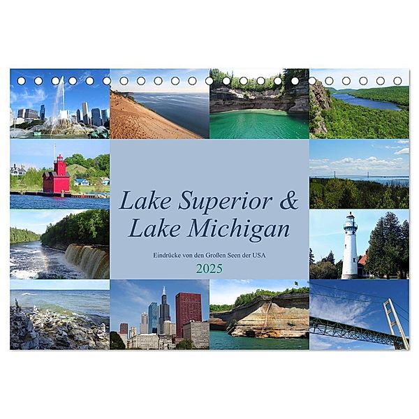 Lake Superior & Lake Michigan (Tischkalender 2025 DIN A5 quer), CALVENDO Monatskalender, Calvendo, Martin Rothenhöfer