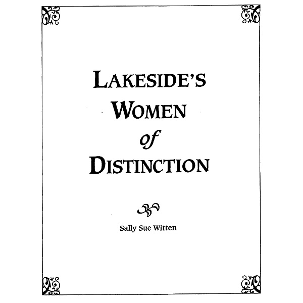 Lakeside's Women of Distinction, Sally Sue Witten
