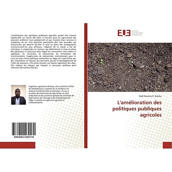 L'amélioration des politiques publiques agricoles, Noël Koutéra K. Bataka