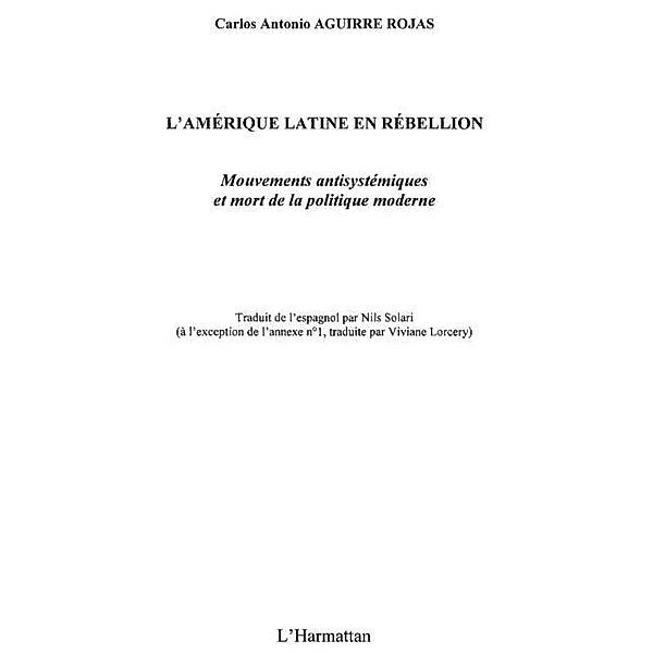 L'Amerique Latine en rebellion / Hors-collection, Carlos Antonio Aguirre Rojas