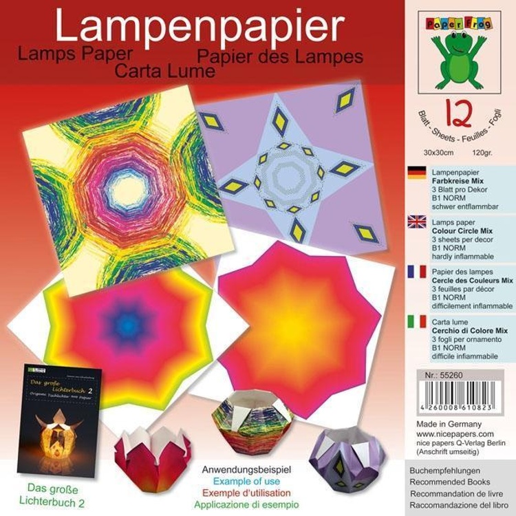 Lampenpapier Farbkreise Mix 30 x 30 cm