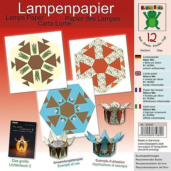 Lampenpapier Natur Mix 30 x 30 cm