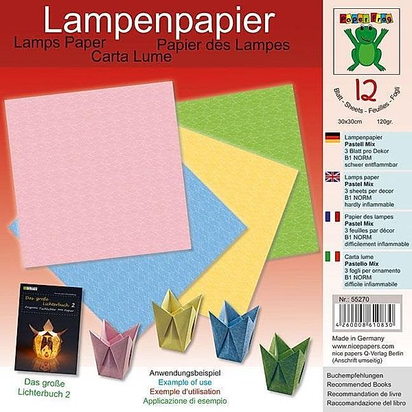 Lampenpapier Pastell Mix 30 x 30 cm