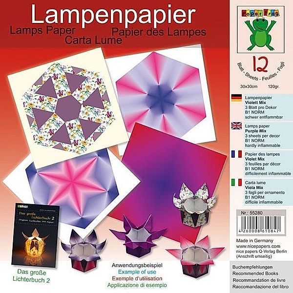 Lampenpapier Violett Mix 30 x 30 cm