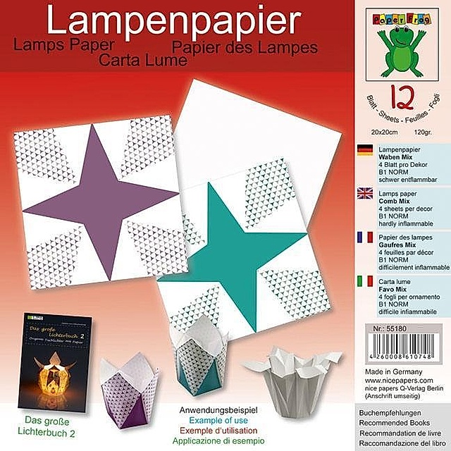 Lampenpapier Waben Mix 20 x 20 cm