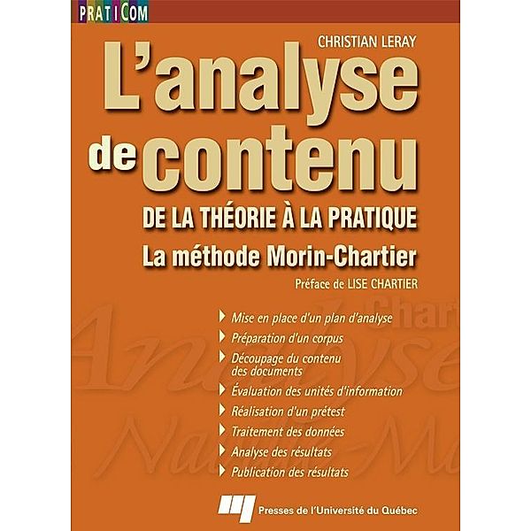 L'analyse de contenu / Presses de l'Universite du Quebec, Leray Christian Leray