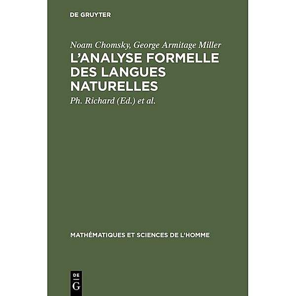 L'analyse formelle des langues naturelles, Noam Chomsky, George Armitage Miller