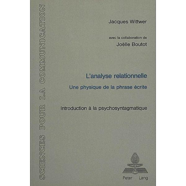L'analyse relationnelle, Jacques Wittwer