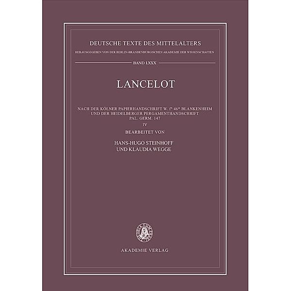 Lancelot IV: Namen- und Figurenregister / Deutsche Texte des Mittelalters Bd.80