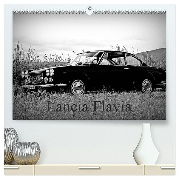 Lancia Flavia (hochwertiger Premium Wandkalender 2024 DIN A2 quer), Kunstdruck in Hochglanz, Michel Villard