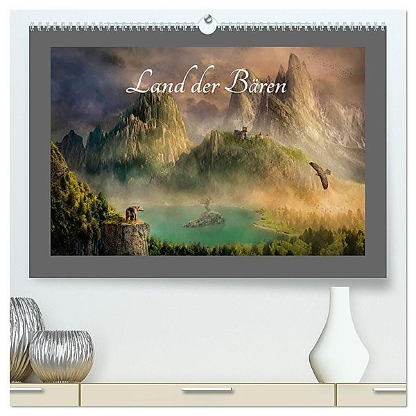 Land der Bären (hochwertiger Premium Wandkalender 2025 DIN A2 quer), Kunstdruck in Hochglanz, Calvendo, Simone Wunderlich