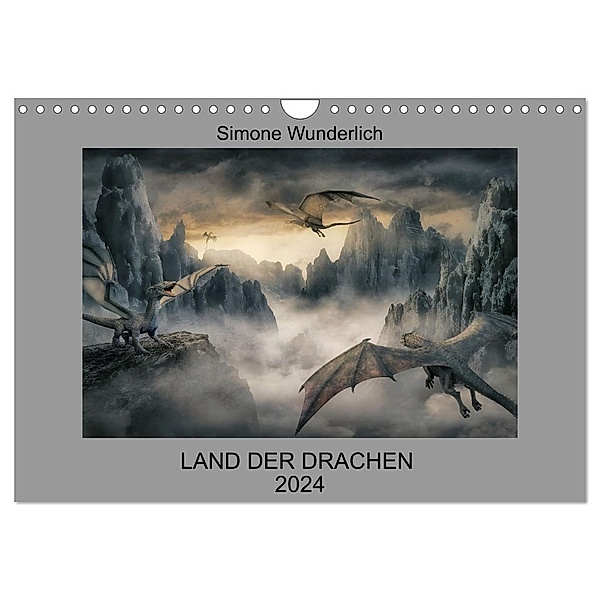 Land der Drachen (Wandkalender 2024 DIN A4 quer), CALVENDO Monatskalender, Simone Wunderlich