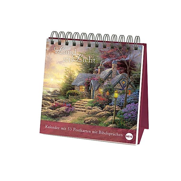 Land im Licht, Postkartenkalender 2019, Thomas Kinkade