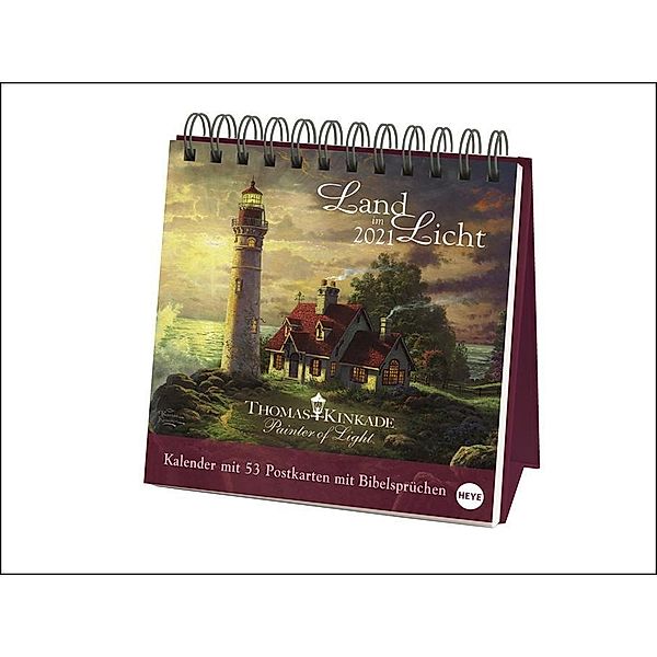 Land im Licht, Postkartenkalender 2021, Thomas Kinkade