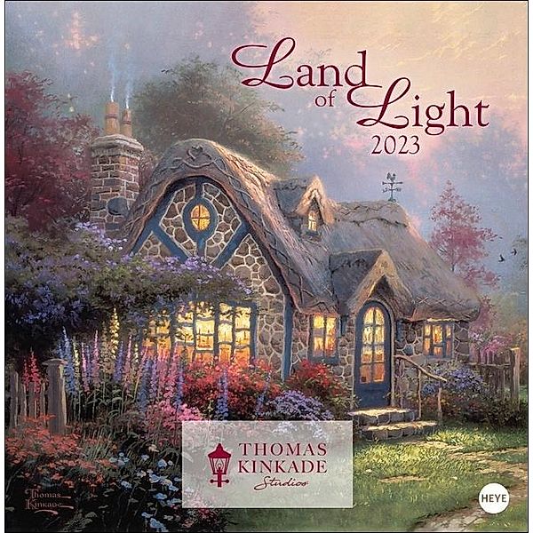 Land of Light Broschurkalender 2023. Kunstvoller Wandkalender mit idyllischen Gemälden. Einzigartiger Kunst-Kalender mit, Thomas Kinkade