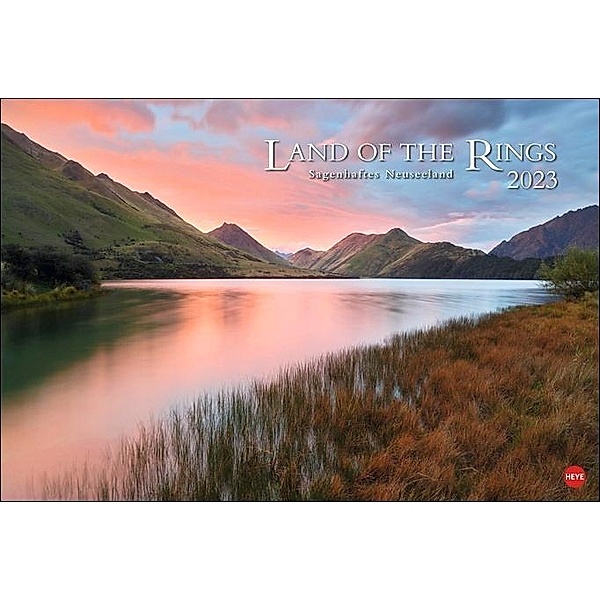 Land of the Rings - Neuseeland Kalender 2023. Großer Wandkalender mit den Landschaften, die zur Kulisse für Herr der Rin